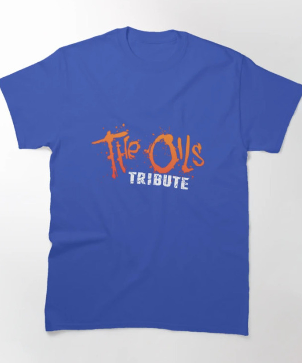 The Oils Tribute Orange Logo Classic T Shirt Royal Blue